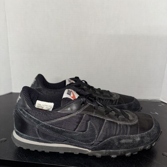 VNDS+ 2005 vintage Nike Waffle Racer 2 Men’s 8 Retro double black Rare DS?! main image 5